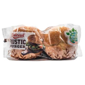 Pan de Burger DULCESOL Rustico Pack 4 UND