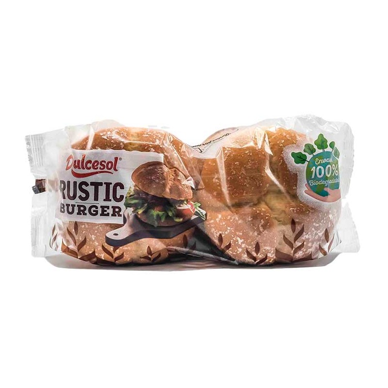 Pan de Burger DULCESOL Rustico Pack 4 UND | Cash Borosa