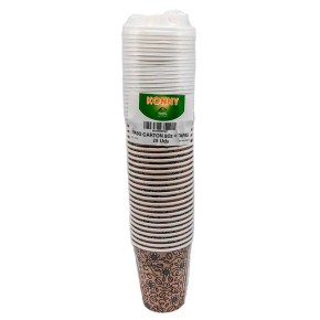 Vaso Carton Cafe  8 Oz + Tapa Pack de 25 und Konny