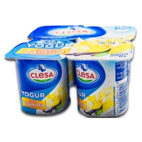 Yogur Sabor Vainilla CLESA  X4