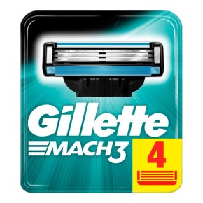 Cuchillas de Afeitar GILLETTE Mach 3  PACK 4 UND