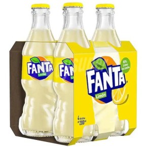 Refresco FANTA Limon Botellin Pack 4 UND X 20 CL