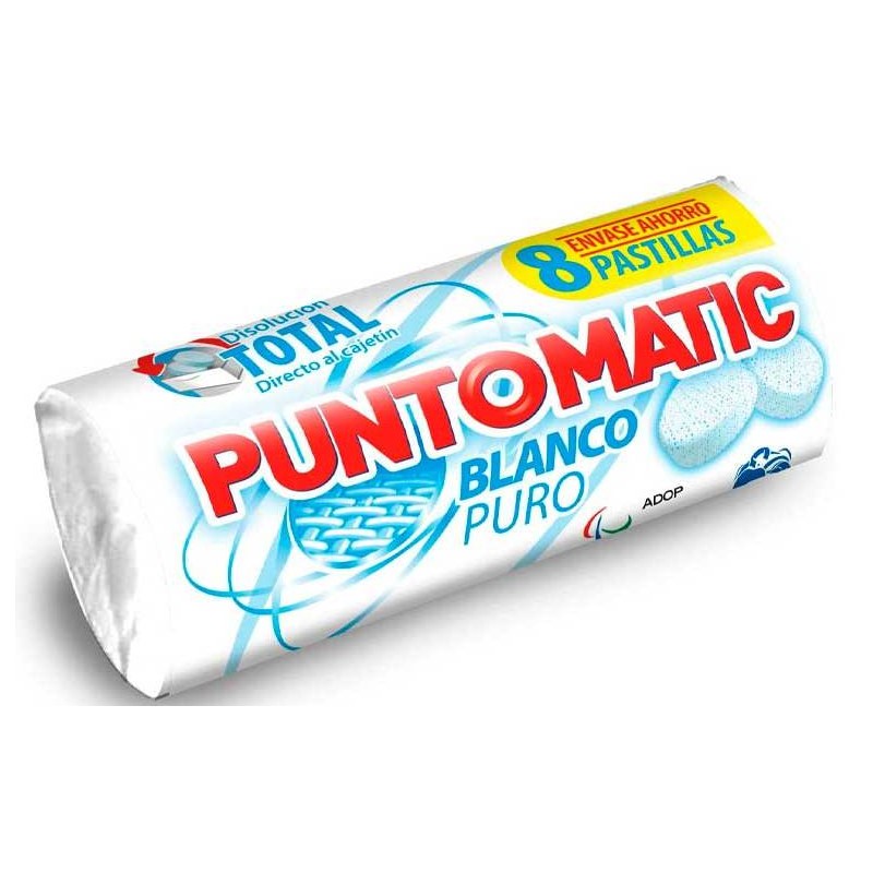 Detergente PUNTOMATIC Ropa Pastillas Blanco Puro 8 | Cash Borosa