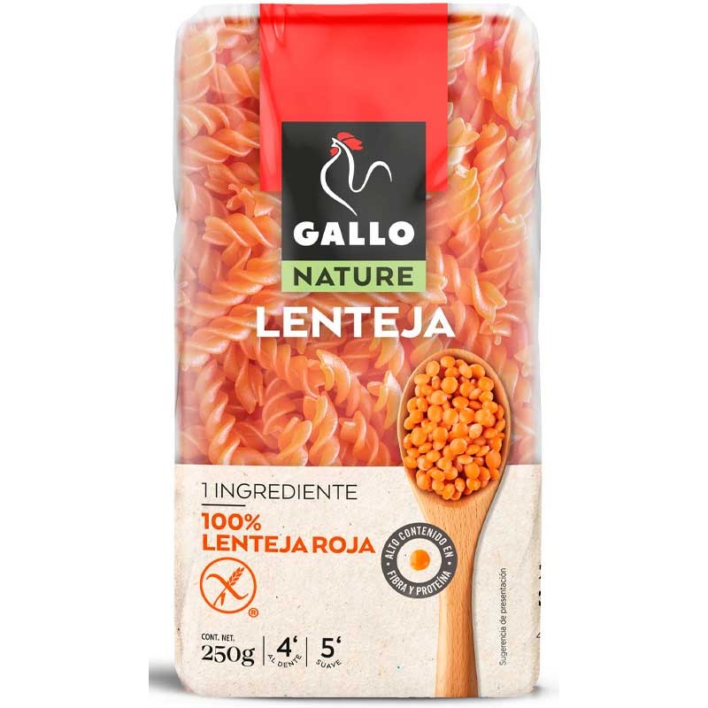 Helices Lentejas GALLO Nature 250 Gr | Cash Borosa