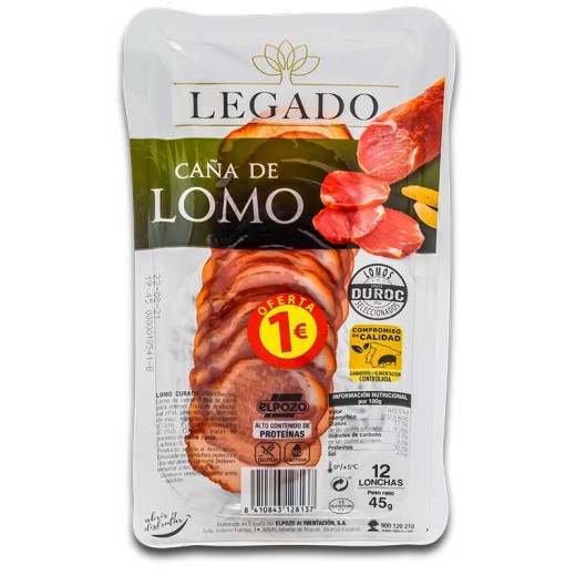 Lomo Curado Lonchas ELPOZO 1.5 €  45 GR | Cash Borosa