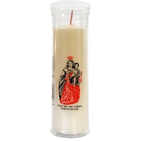 Velon Liturgico Blanco  Virgen Del Carmen 57x160