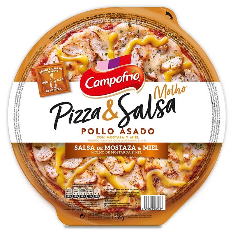 Pizza Pollo con Mostaza y Miel CAMPOFRIO 355 Gr | Cash Borosa