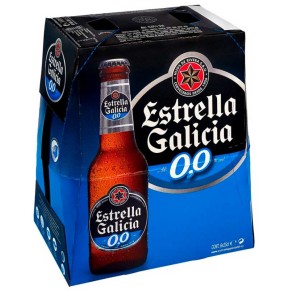 Cerveza Botellin ESTRELLA DE GALICIA 0,0 6 UND x 25 CL