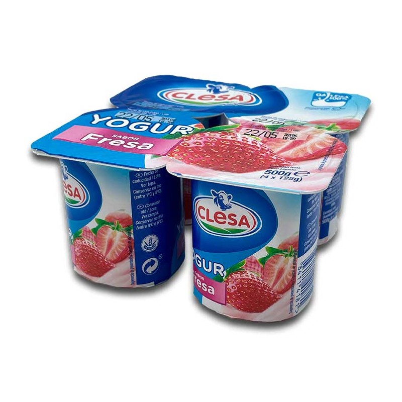 Yogur Sabor Fresa CLESA X4 | Borosa Market