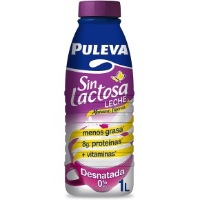 Leche Sin Lactosa  M.Ligeras PULEVA Desnatada 1 L