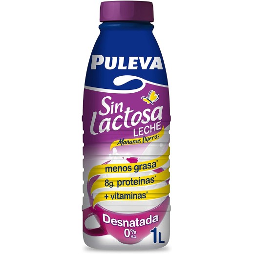 Leche Sin Lactosa  M.Ligeras PULEVA Desnatada 1 L | Borosa Market