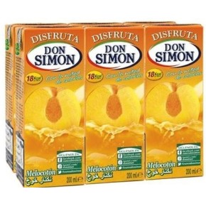 Nectar Sin Azucares de Melocoton DON SIMON 6 UND x 200 ML