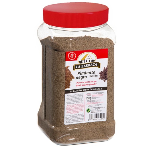 Pimienta Negra Molida BARRACA Tarro Granel 750 GR | Cash Borosa