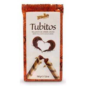 Tubitos Rellenos Chocolate MELS 150Gr