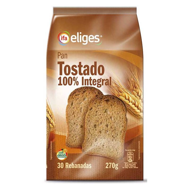 Pan Tostado IFA Eliges 270 Gr Integral | Cash Borosa