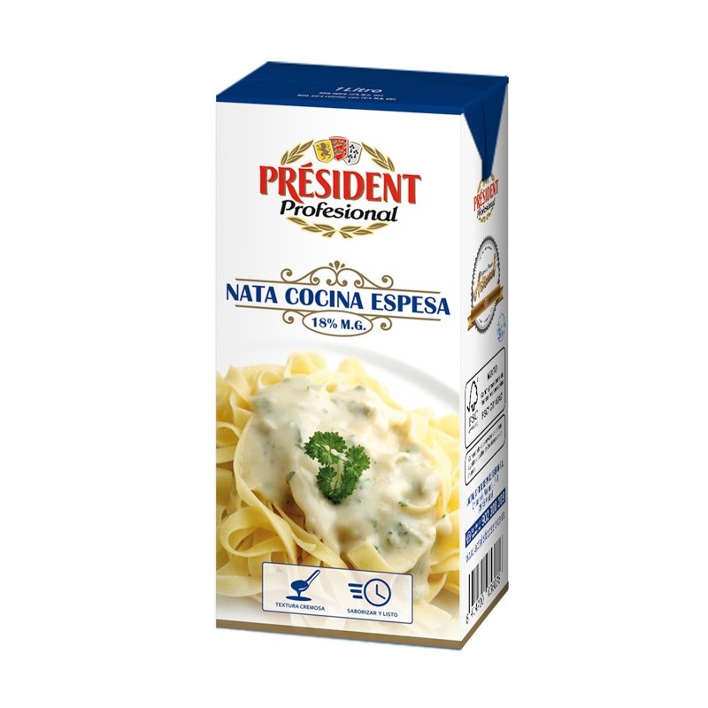 Nata Cocina PRESIDENT Espesa 1 L | Borosa Market