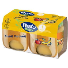 Tarrito de Fruta Variadas  HERO 2 X 120 Gr