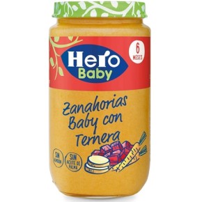 Tarrito Zanahorias con Ternera HERO 235 GR