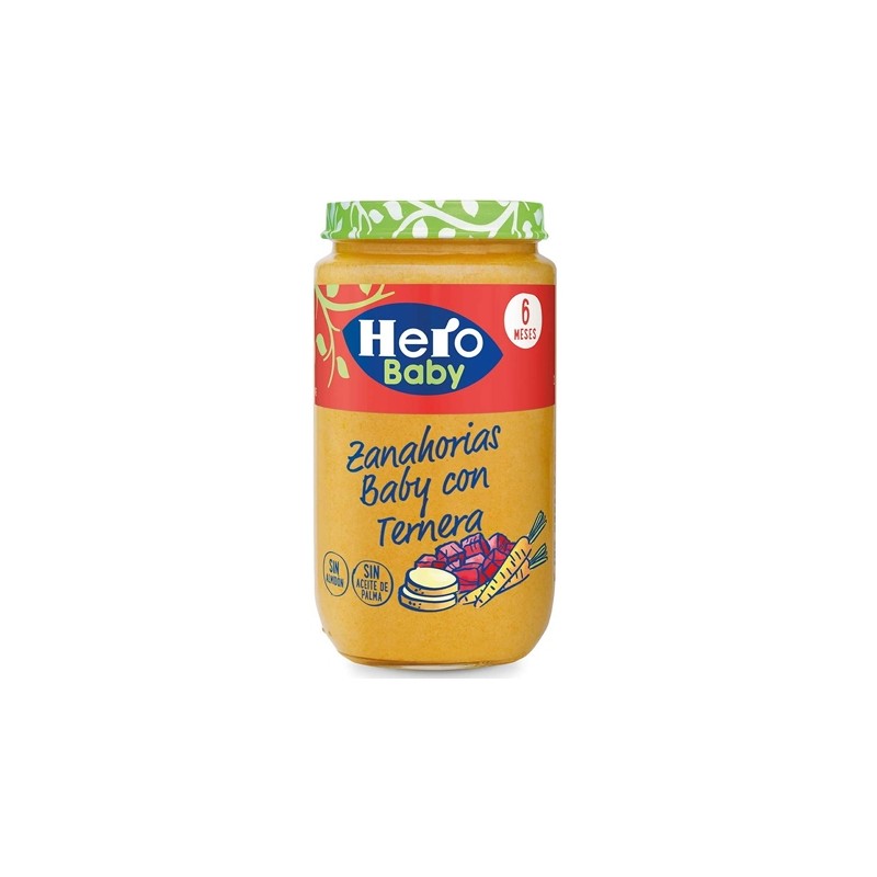 Tarrito Zanahorias con Ternera HERO 235 GR | Cash Borosa