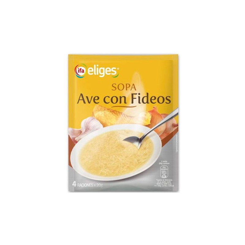 Sopa Ave con Fideos IFA 80 GR | Cash Borosa