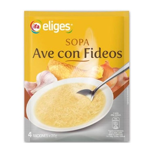 Sopa Ave con Fideos IFA 80 GR | Cash Borosa