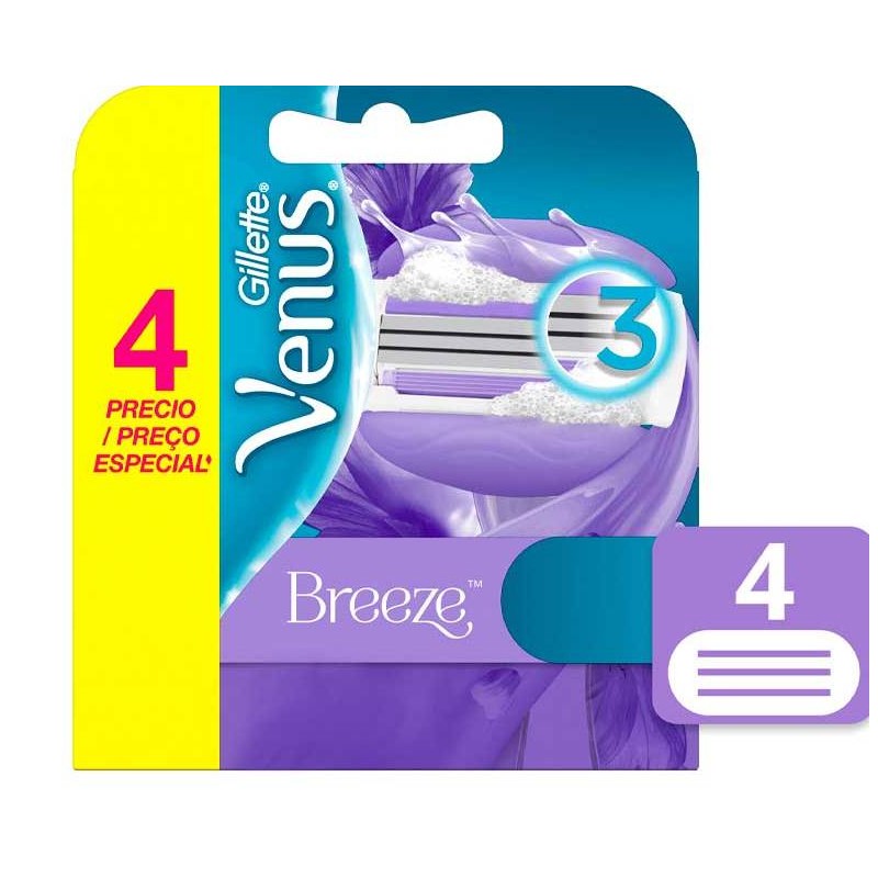 Recambio Maquinilla Afeitar Mujer Gillette Venus C.Breeze 4U | Borosa Market
