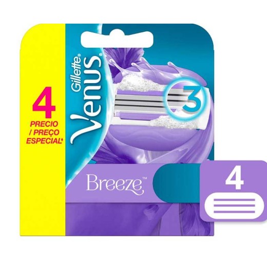 Recambio Maquinilla Afeitar Mujer Gillette Venus C.Breeze 4U | Borosa Market