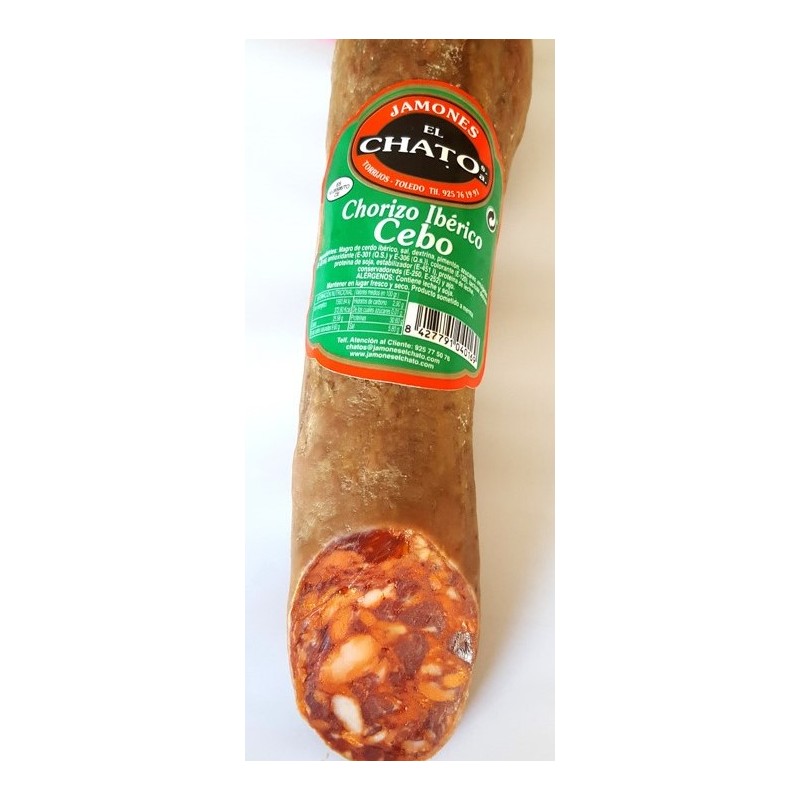 Chorizo Iberico Pieza EL CHATO 500 GR APROX | Cash Borosa