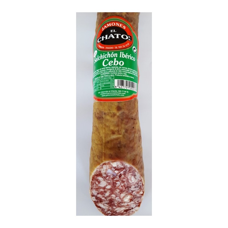 Salchichon Iberico Pieza EL CHATO 500 GR APROX | Cash Borosa