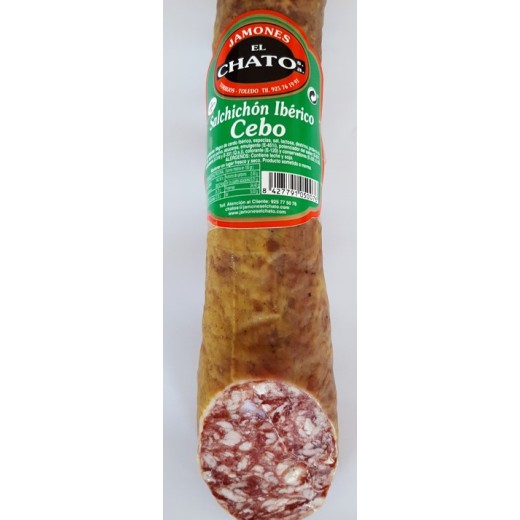 Salchichon Iberico Pieza EL CHATO 500 GR APROX | Cash Borosa