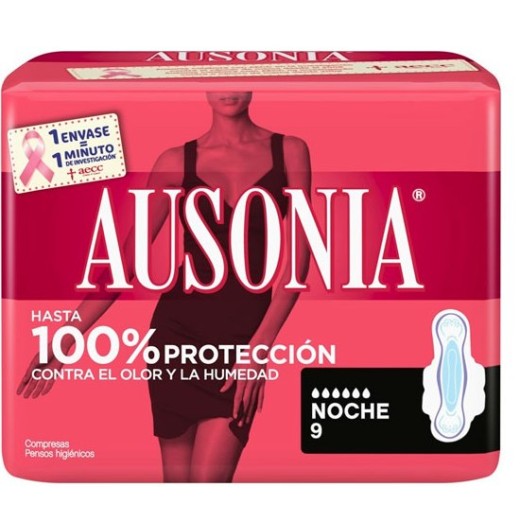 Compresa AUSONIA Air Dry C/A  Noche 9 Uds | Cash Borosa