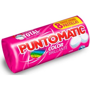 Detergente Ropa PUNTOMATIC Pastillas  Color Brilla Puro 8