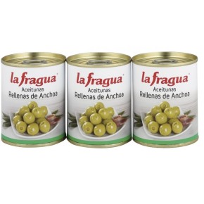 Aceitunas Verdes Rellenas de Anchoa  Pack 3 UND x 150 Gr