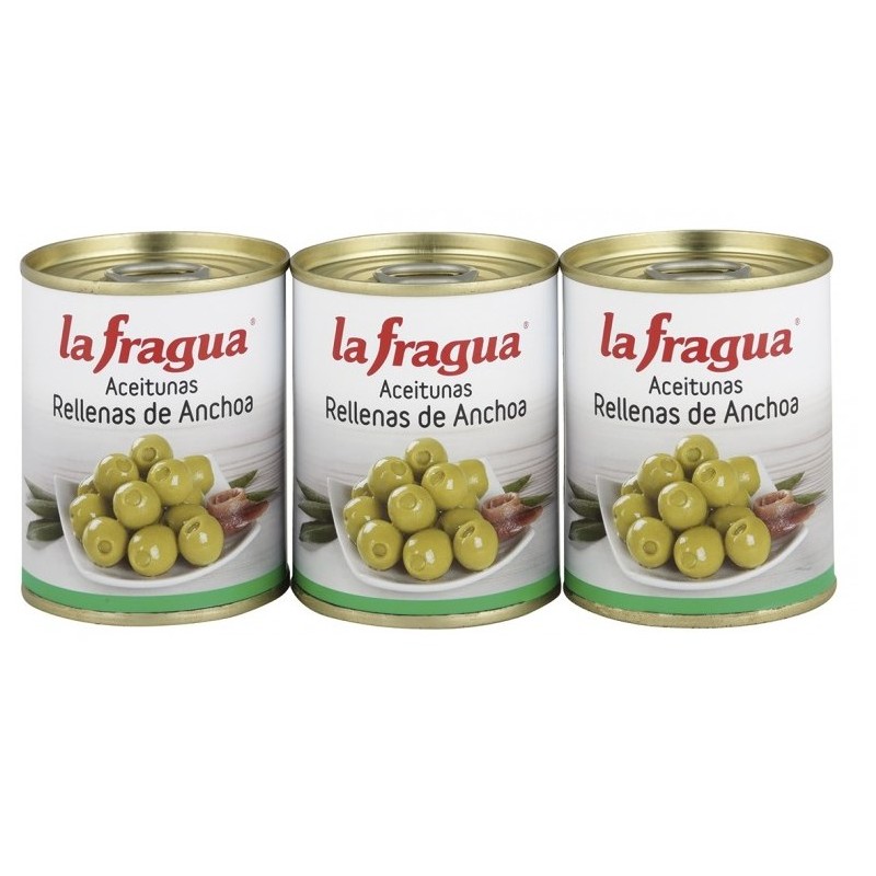 Aceitunas Verdes Rellenas de Anchoa  Pack 3 UND x 150 Gr | Borosa Market