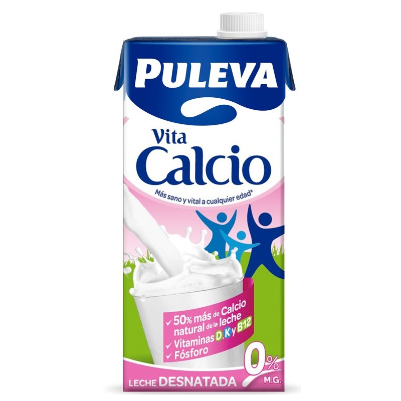 Leche Desnatada Calcio PULEVA 1 L | Cash Borosa