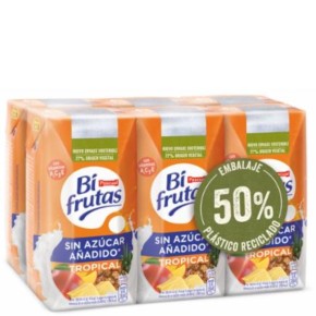 Fruta +Leche Tropical BIFRUTAS Pascual S/Azucar Pack 6X200ML