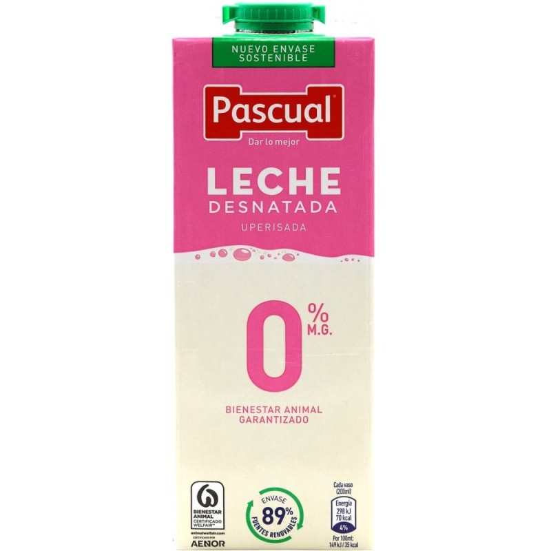 Leche Desnatada PASCUAL 1 L | Cash Borosa