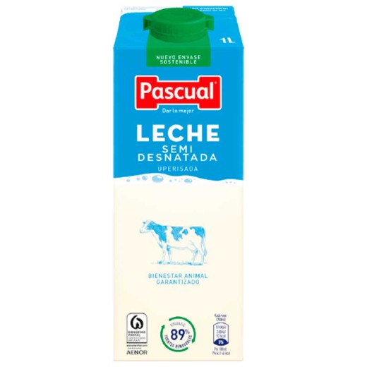 Leche Semidesnatada PASCUAL 1 L | Cash Borosa