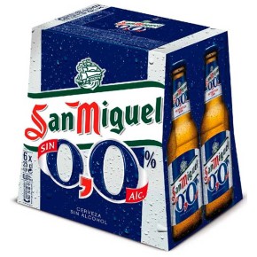 Cerveza Botellin SAN MIGUEL 0,0 Pack 6 UND X 25 CL