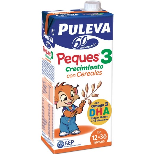 Leche de Crecimiento PULEVA Peque 3 Cereales 1 L 12-36 meses | Cash Borosa