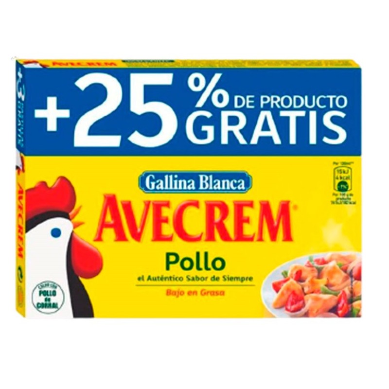 Caldo Pollo AVECREM Estuche Pastillas 12+3 | Cash Borosa