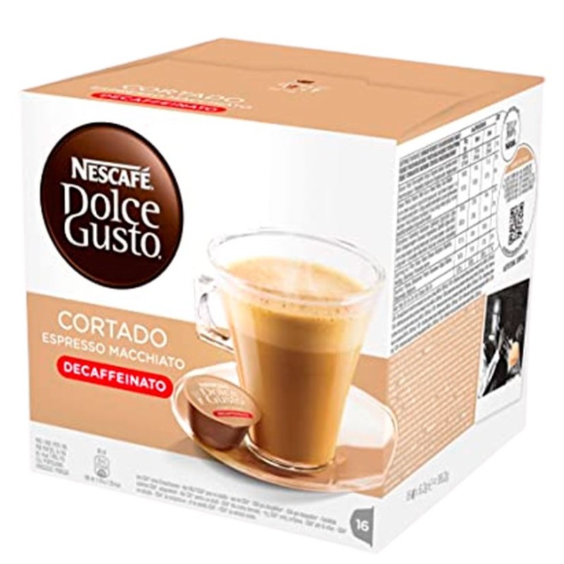 Capsulas Cafe NESCAFE Dolce Gusto Descafeina Cortado | Cash Borosa