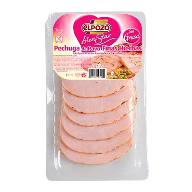 Pechuga de Pavo Finas Hierbas ELPOZO 200 GR | Cash Borosa