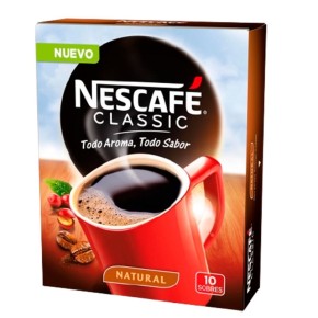 Cafe Soluble Natural NESCAFE 10 Sobres