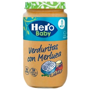 Tarrito de Pescado Verdurita Merluza HERO 235 GR