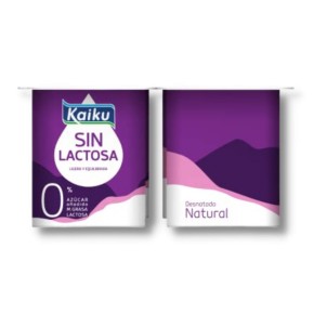 Yogur Desnatado Natural Sin Lactosa KAIKU Pack 4 x 125 GR