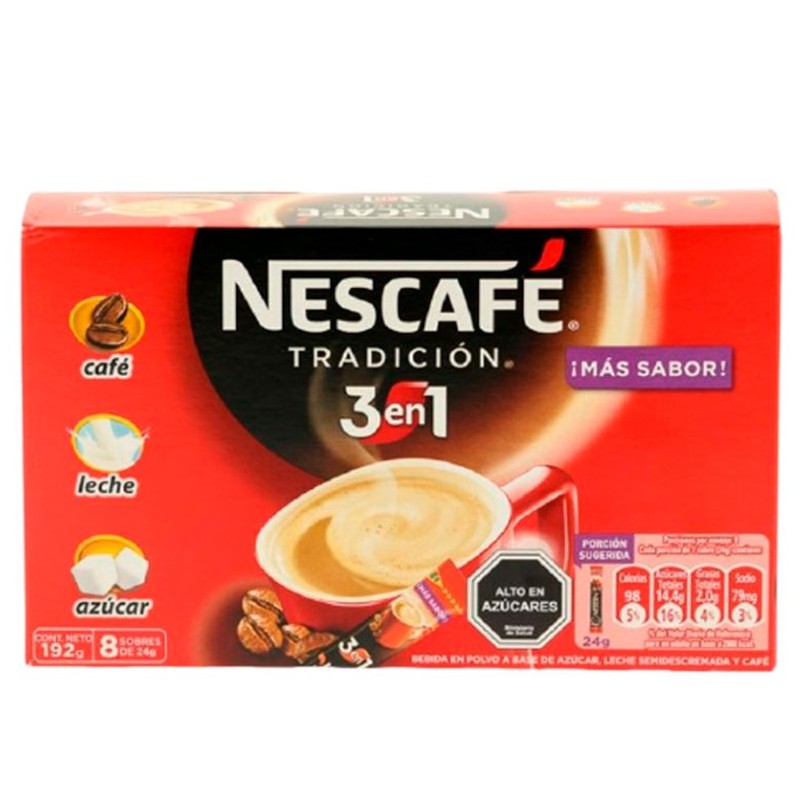 Cafe Soluble  Sobres 3 en 1 NESCAFE 10 UND | Cash Borosa