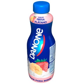 Yogur Liquido Sabor Fresa Platano DANONE 550 GR