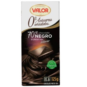 Chocolate Sin Azucares Negro 70% VALOR  100 Gr 