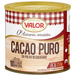 Chocolate En Polvo VALOR  S/Azucar Lata 250 GR